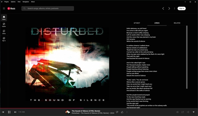 YouTube Music Desktop App (Unofficial) screenshot 1