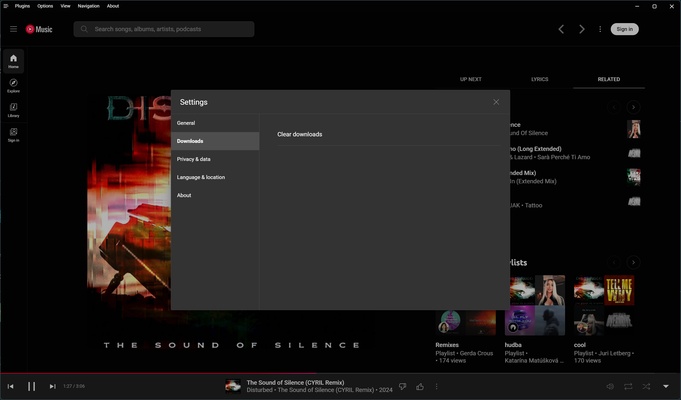 YouTube Music Desktop App (Unofficial) screenshot 1