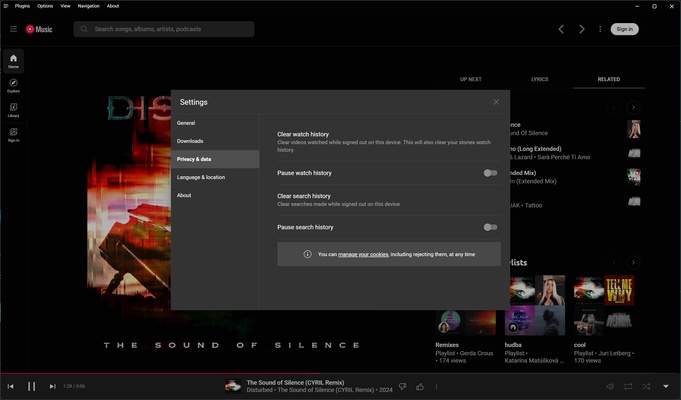 YouTube Music Desktop App (Unofficial) screenshot 1