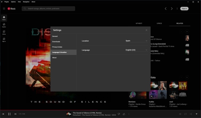 YouTube Music Desktop App (Unofficial) screenshot 1