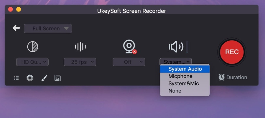 UkeySoft Screen Recorder screenshot 1