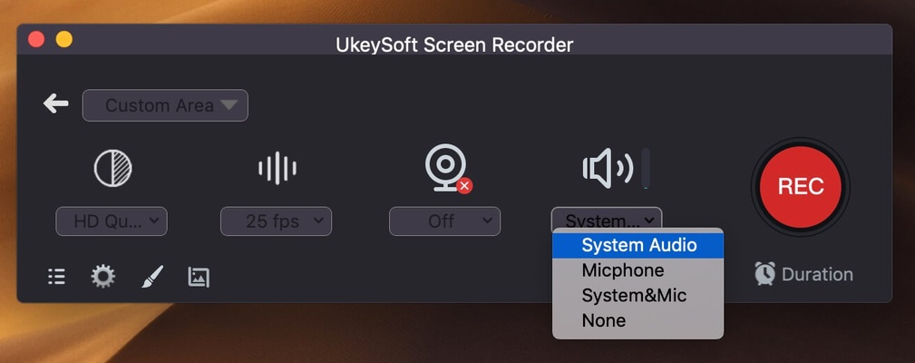 UkeySoft Screen Recorder screenshot 1