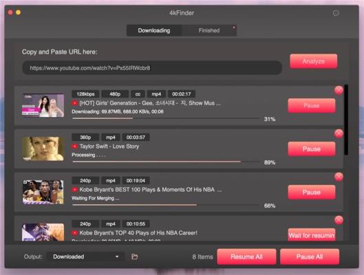 4kFinder Video Downloader screenshot 1