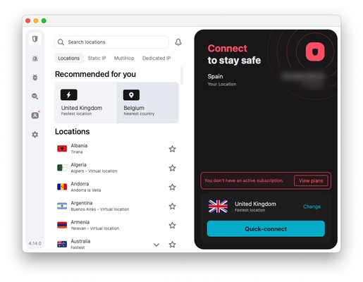Surfshark screenshot 1