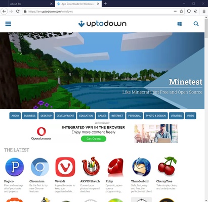 Tor Browser screenshot 1