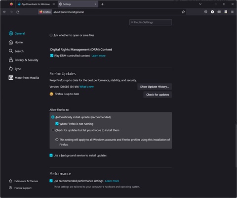 Mozilla Firefox Beta screenshot 1