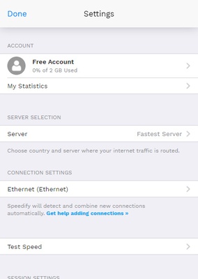 Speedify screenshot 1