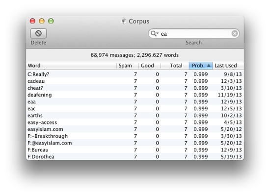 SpamSieve screenshot 1