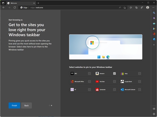 Microsoft Edge Dev screenshot 1