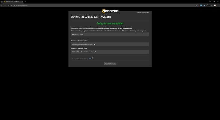 SABnzbd screenshot 1