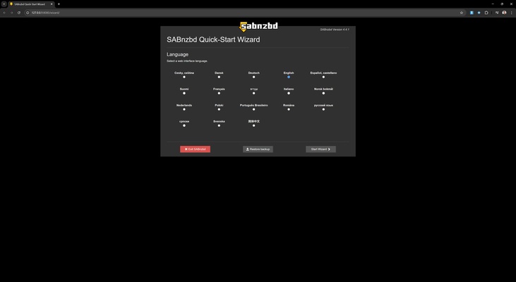 SABnzbd screenshot 1