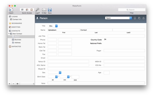 RoboForm screenshot 1
