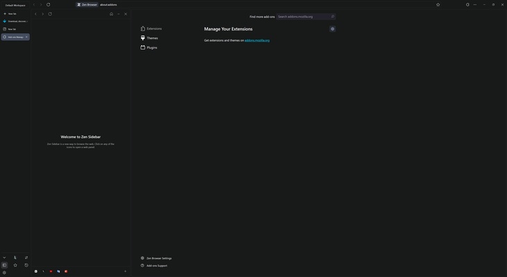 Zen Browser screenshot 1