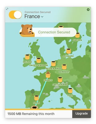 TunnelBear screenshot 1