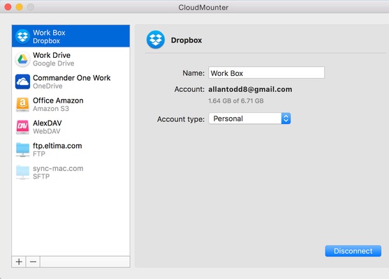 CloudMounter screenshot 1