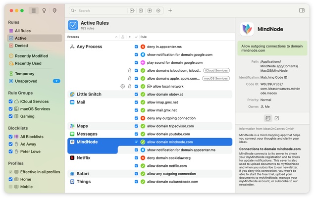 Little Snitch screenshot 1