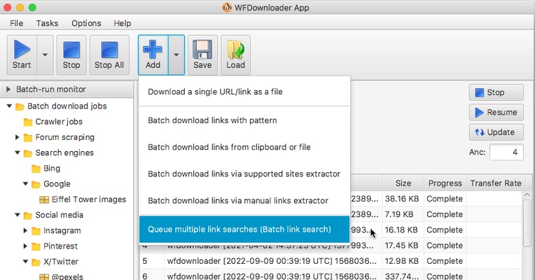 WFDownloader App screenshot 1