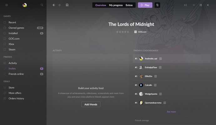 GOG Galaxy screenshot 1