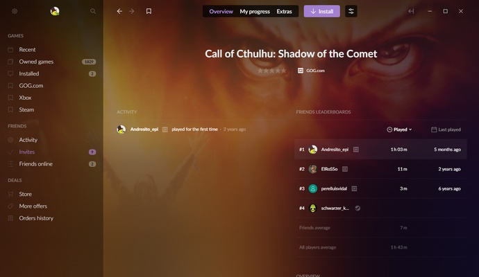 GOG Galaxy screenshot 1