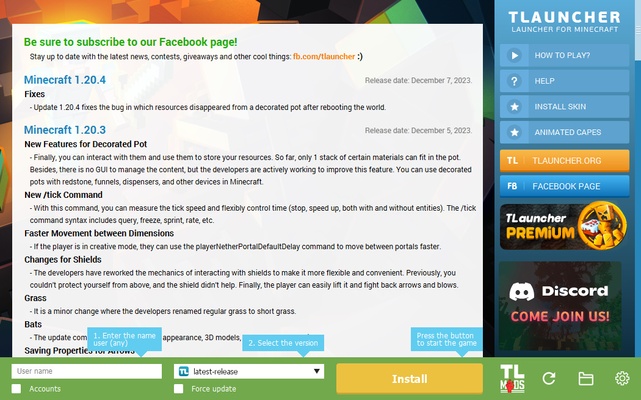 TLauncher screenshot 1