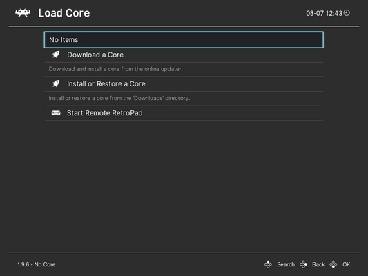 RetroArch screenshot 1