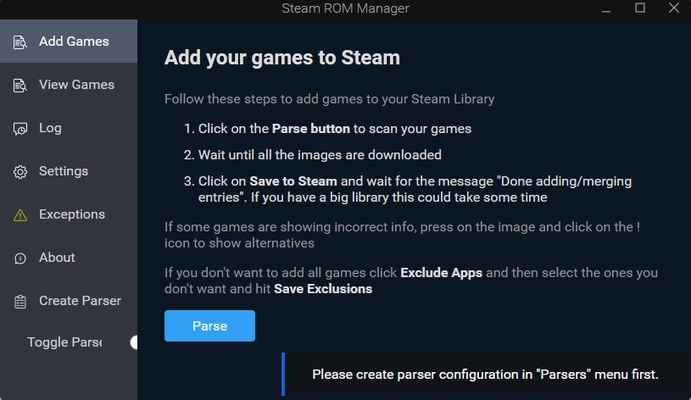 Steam ROM Manager screenshot 1