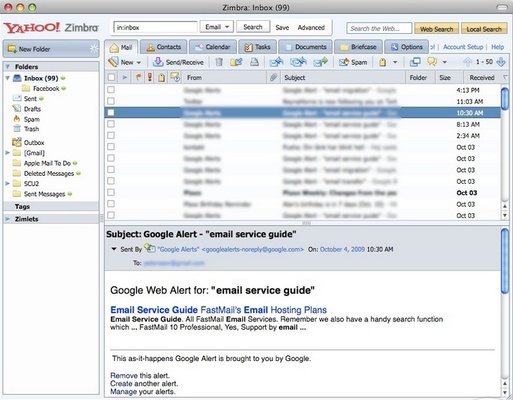 Zimbra Desktop screenshot 1