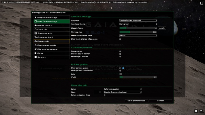 Gaia Sky screenshot 1