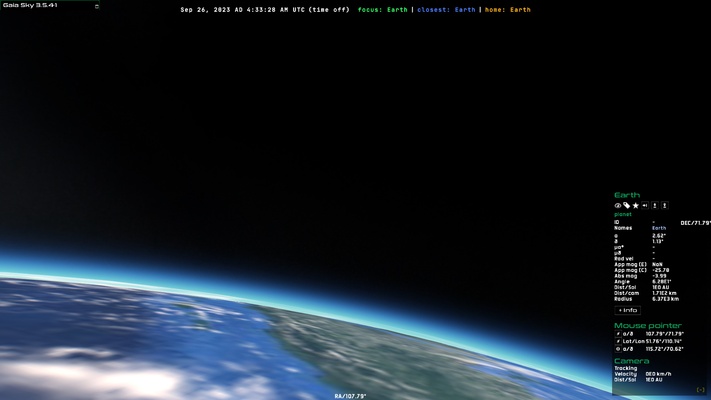 Gaia Sky screenshot 1