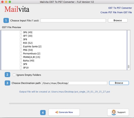 Mailvita OST to PST Converter screenshot 1