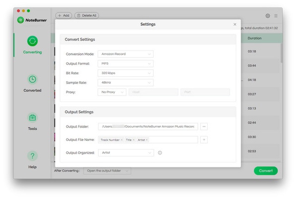 NoteBurner Amazon Music Converter screenshot 1
