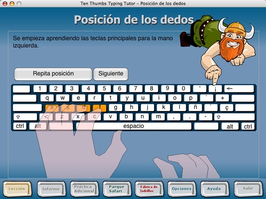 Ten Thumbs Typing Tutor screenshot 1