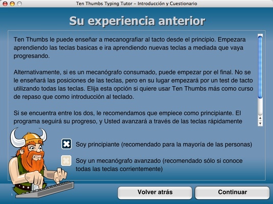 Ten Thumbs Typing Tutor screenshot 1