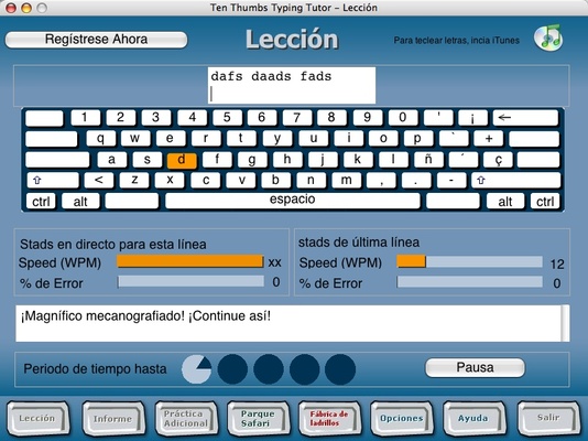 Ten Thumbs Typing Tutor screenshot 1