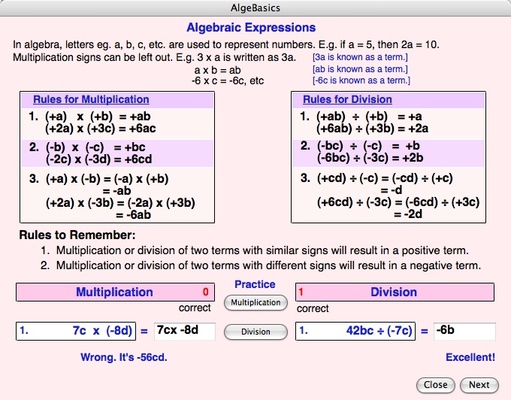 AlgeBasics screenshot 1