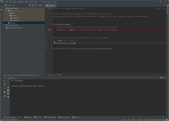 PyCharm Community screenshot 1