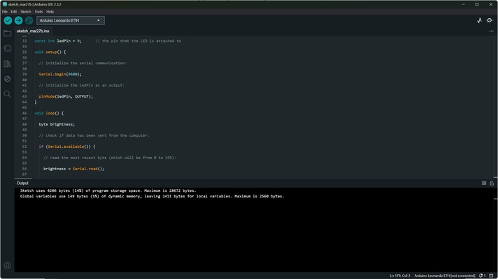 Arduino IDE screenshot 1
