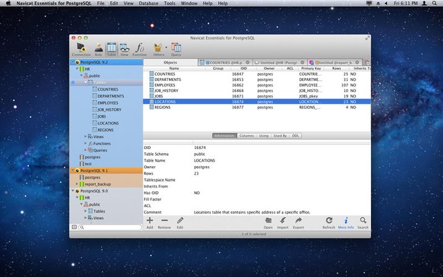 PostgreSQL screenshot 1