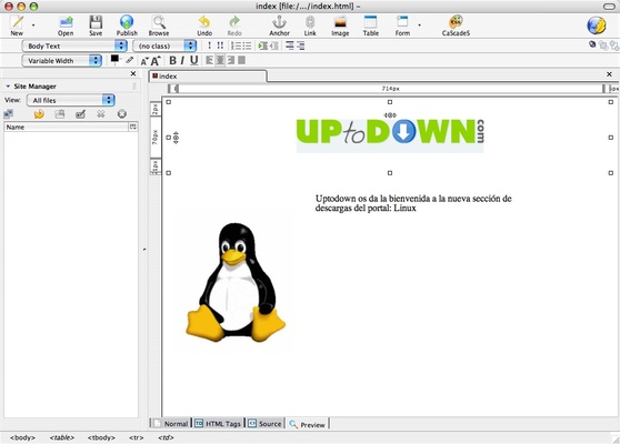 Kompozer screenshot 1