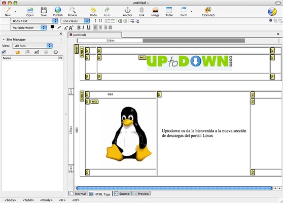 Kompozer screenshot 1