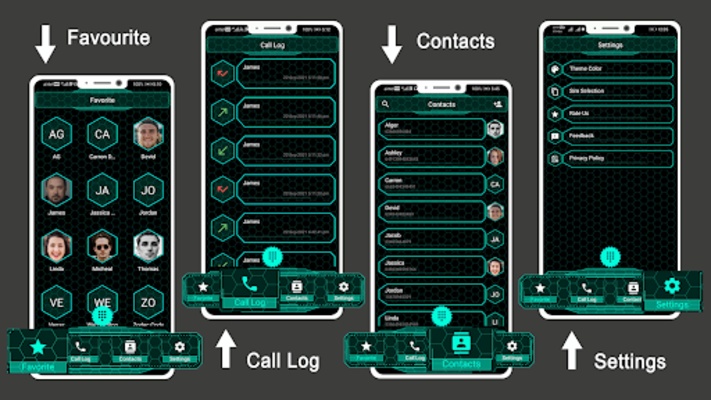 Hi-tech Phone Dialer & Contact screenshot 1