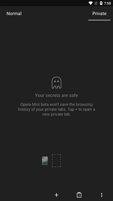 Opera Mini beta screenshot 1