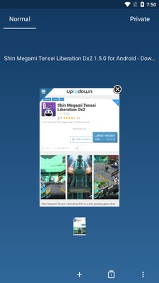 Opera Mini beta screenshot 1