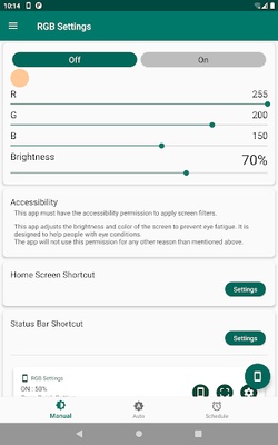 RGB Settings screenshot 1