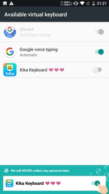 Kika Keyboard screenshot 1