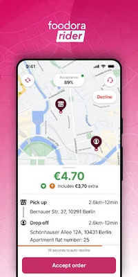 foodora rider screenshot 1