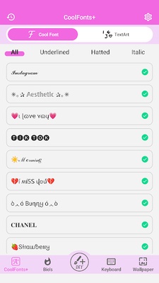 CoolFonts Keyboard screenshot 1