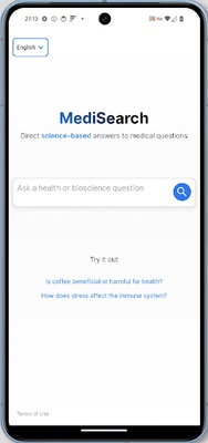 MediSearch screenshot 1