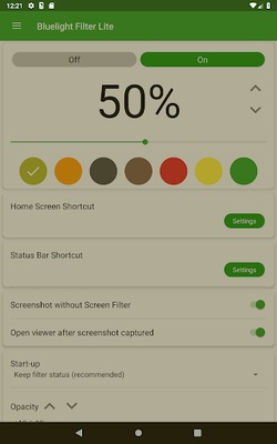 Bluelight Filter Lite screenshot 1