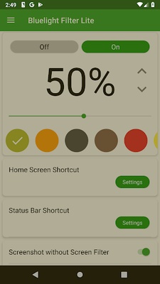 Bluelight Filter Lite screenshot 1